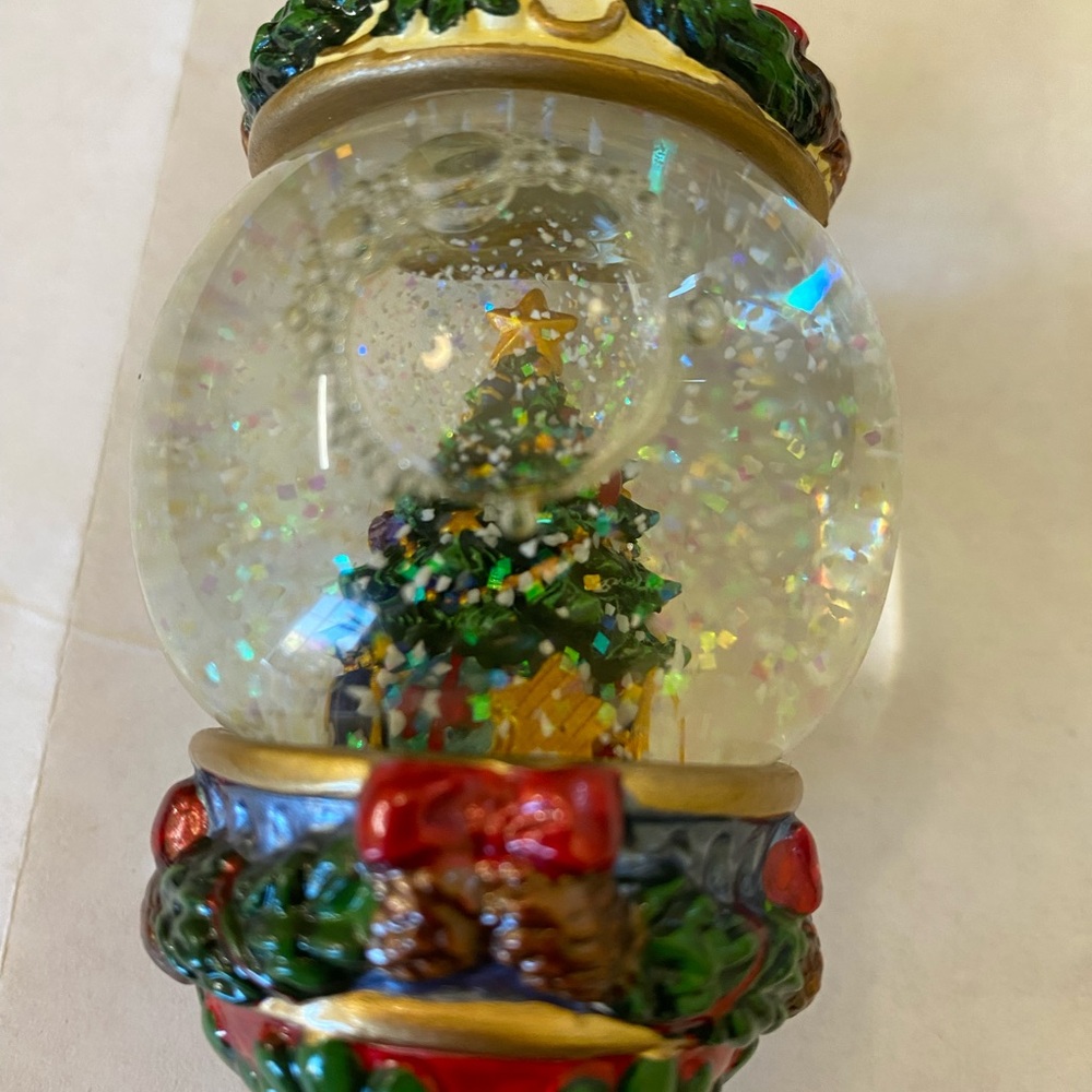 Festive Christmas Tree Snow Globe Ornaments